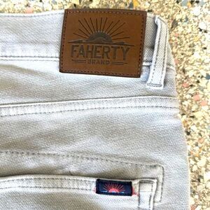 Faherty Men’s Size 31 Stretch Terry 5 pocket steel grey slim straight leg